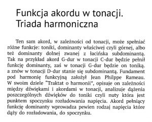 funkcja, akord, triada harmoniczna