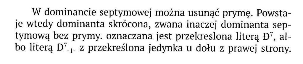 dominanta septymowa D7 bez prymy