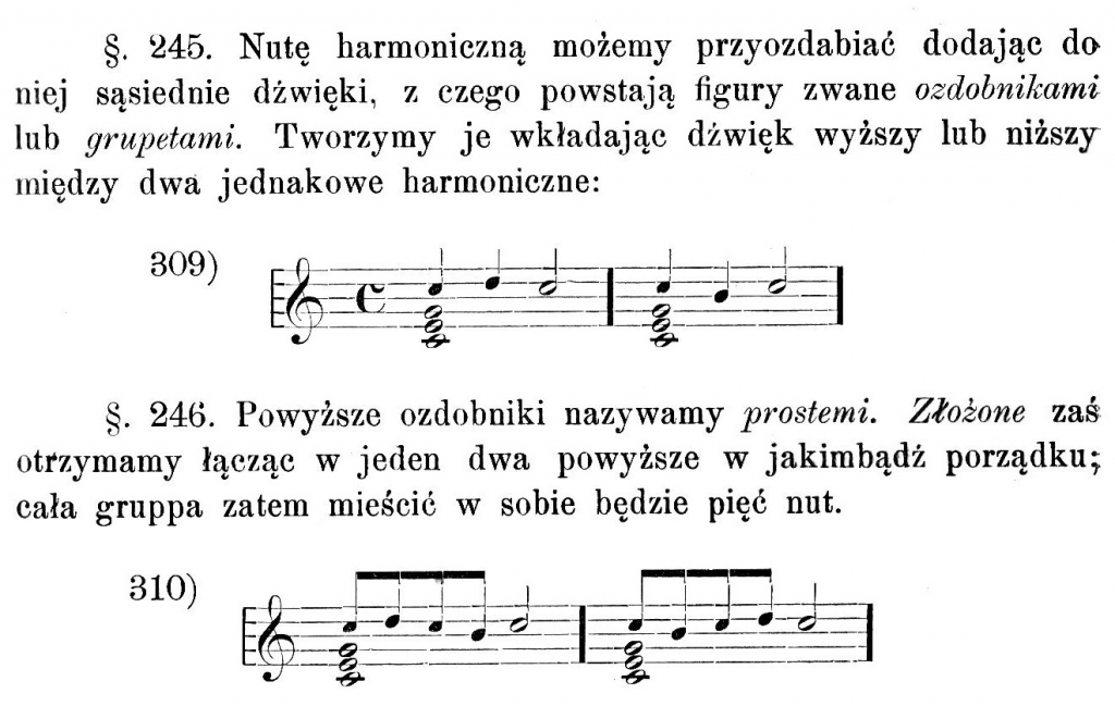 W. Żeleński, G. Roguski, Nauka harmonji oraz&nbsp;pierwszych zasad kompozycji, Warszawa 1899, s. 159