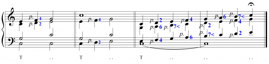 dźwięki przejściowe w&nbsp;kilku głosach