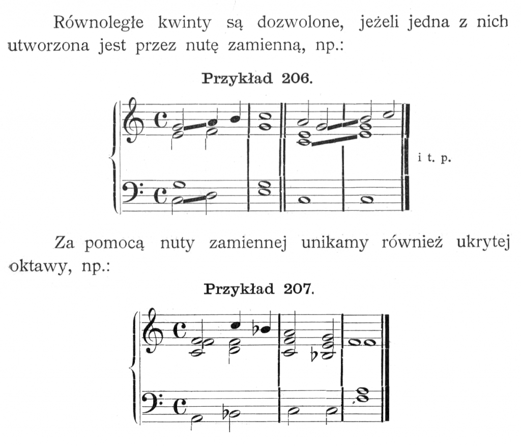 Z. Noskowski, M. Zawirski, Wykład praktyczny harmonji, Warszawa 1904, s. 15-159